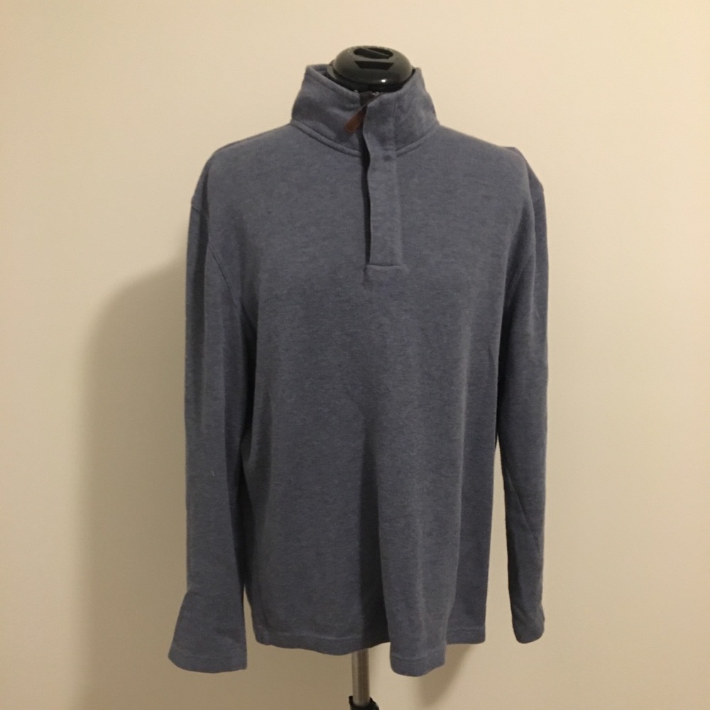 British Khaki Gray 1/4 Zip Sweater XL